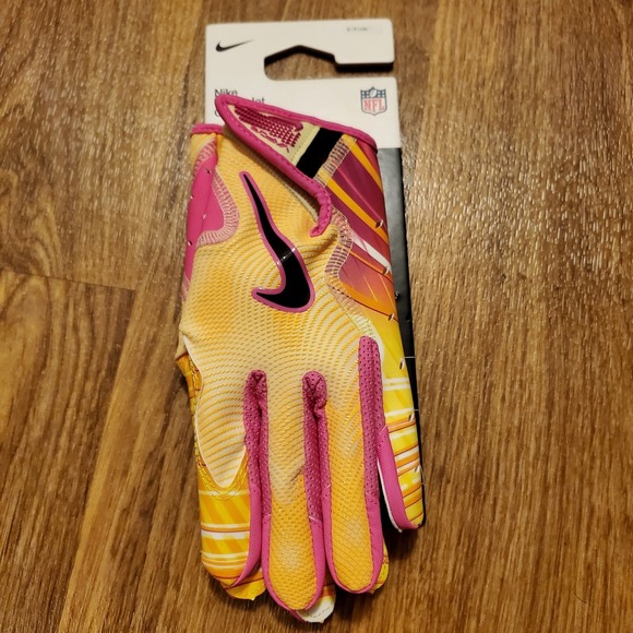 Nike Vapor Jet 8.0 Football Gloves Adult Small Energy Combine‎ Pink Orange NFL - Picture 1 of 9